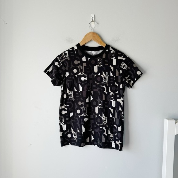 Psycho Bunny Women's Black Graphic Tee Size 2 - Picture 1 of 4